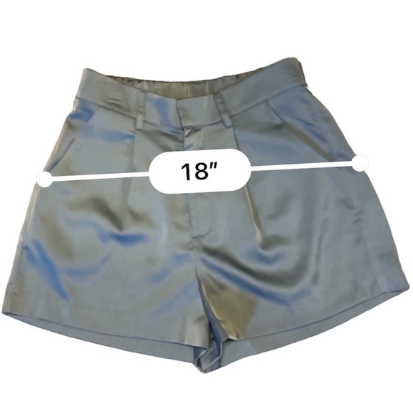 Satin Pleated Shorts - Picture 7 of 10